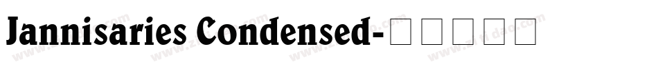 Jannisaries Condensed字体转换